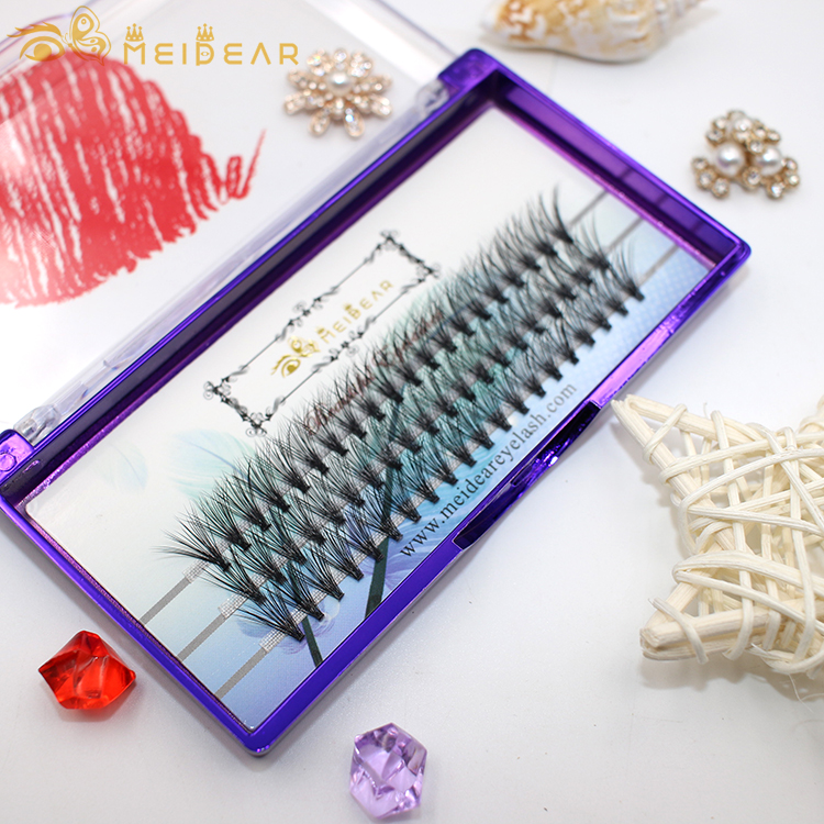 Best eyelash wholesaler supply handmade volume eyelash extension clusters curl C 